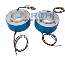 Slip rings in wrapping machines 